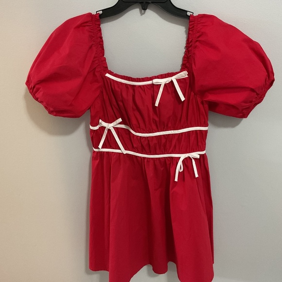 NWT day+moon Hot Streak Mini Dress In Red, Small - Picture 2 of 11